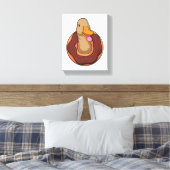 Duck met Donut Canvas Afdruk (Insitu (Slaapkamer))