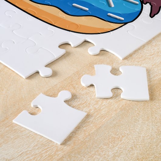 Duck met Donut Legpuzzel (Zijkant)