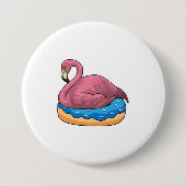 Duck met Donut Ronde Button 7,6 Cm (Voorkant)