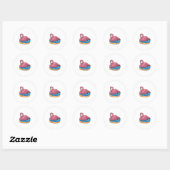 Duck met Donut Ronde Sticker (Vel)