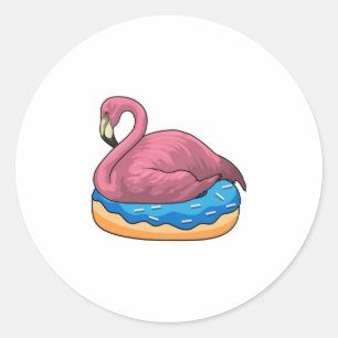 Duck met Donut Ronde Sticker