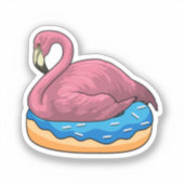 Duck met Donut Sticker (Voorkant)