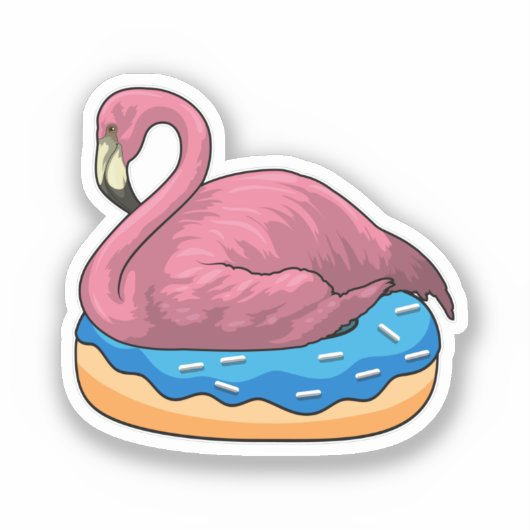 Duck met Donut Sticker (Voorkant)