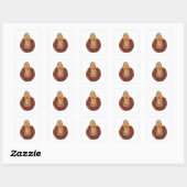 Duck met Donut Vierkante Sticker (Vel)