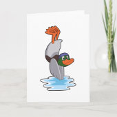 Duck met Handstand in Water.PNG Kaart (Voorkant)