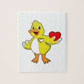 Duck met hart legpuzzel (Verticaal)