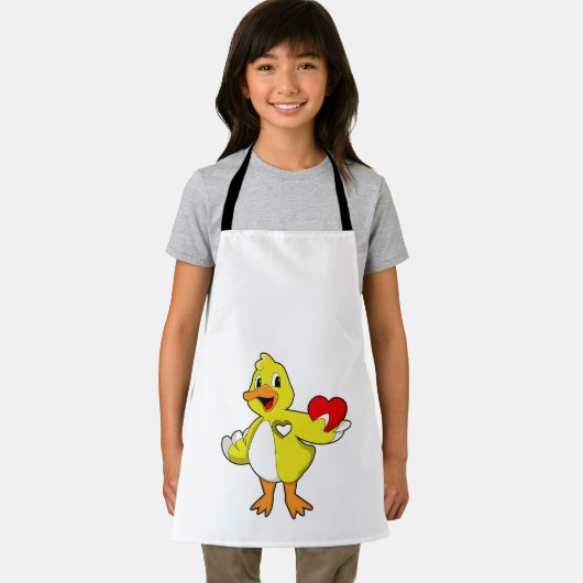 Duck met hart schort (Insitu)