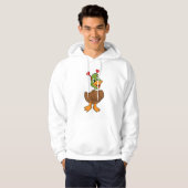 Duck met Heart Headband Hoodie (Voorkant volledig)