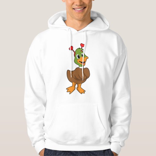 Duck met Heart Headband Hoodie (Voorkant)