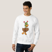 Duck met Heart Headband Trui (Voorkant volledig)