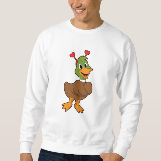 Duck met Heart Headband Trui (Voorkant)