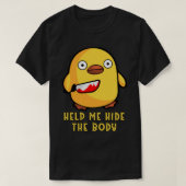 Duck met Knife T-shirt Cute Murder, grappig help m (Design voorkant)