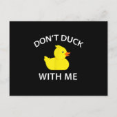 Duck met me, grappige Rubber Duck Aankondigingskaart (Voorkant)