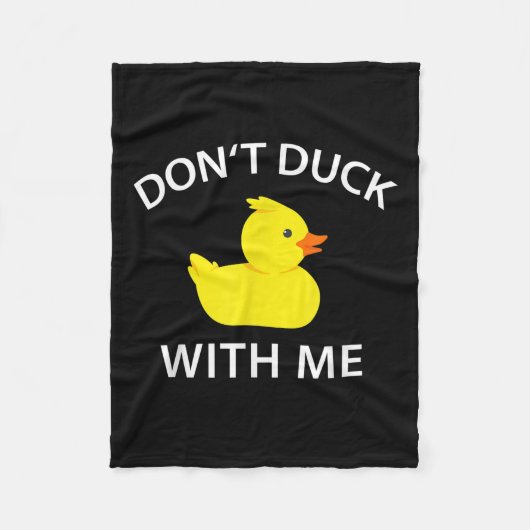 Duck met me, grappige Rubber Duck Fleece Deken (Voorkant)