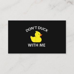 Duck met me, grappige Rubber Duck Visitekaartje