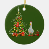 Duck met Petten kerst Keramisch Ornament (Voorkant)