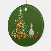 Duck met Petten kerst Keramisch Ornament (Links)