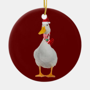 Duck met Petten kerst Keramisch Ornament