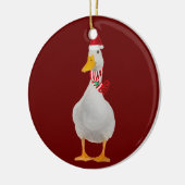 Duck met Petten kerst Keramisch Ornament (Links)