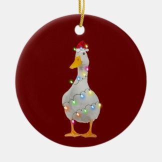 Duck met Petten kerst Keramisch Ornament