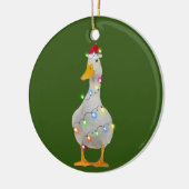 Duck met Petten kerstmis Keramisch Ornament (Links)