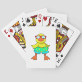 Duck met Swim-ring en zonnebril Pokerkaarten (Achterkant)
