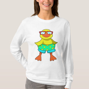 Duck met Swim-ring en zonnebril T-shirt
