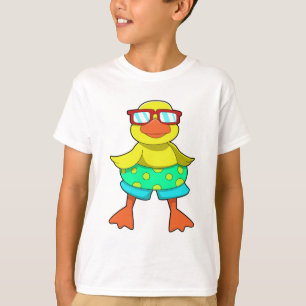 Duck met Swim-ring en zonnebril T-shirt