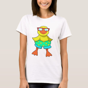 Duck met Swim-ring en zonnebril T-shirt