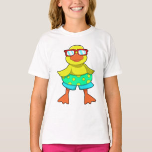 Duck met Swim-ring en zonnebril T-shirt