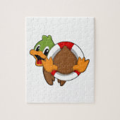 Duck met Swim ring Legpuzzel (Verticaal)