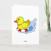 Duck met zwemring in Water.PNG Kaart (Achterkant)