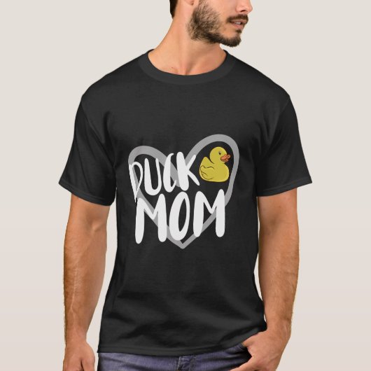Duck Moeder Hart Grappige Duck Lover T-shirt (Voorkant)