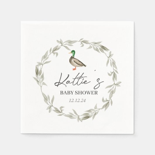 Duck napkins, Mallard napkins Servet (Voorkant)