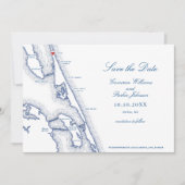 Duck NC Kaart Elegante Navy Blue Wedding (Voorkant)