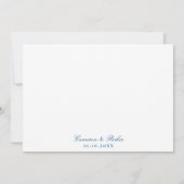 Duck NC Kaart Elegante Navy Blue Wedding (Achterkant)