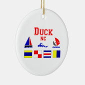 Duck, NC Signal Flags Keramisch Ornament (Rechts)