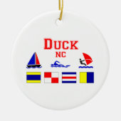 Duck, NC Signal Flags Keramisch Ornament (Voorkant)