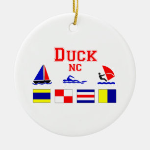 Duck, NC Signal Flags Keramisch Ornament