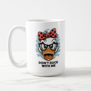Duck niet met mij grappige dierlijke meme koffiemok