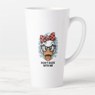 Duck niet met mij grappige dierlijke meme latte mok