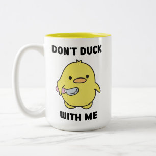 Duck Niet Met Mij Mok - Grappige Eend Mok - Koffie