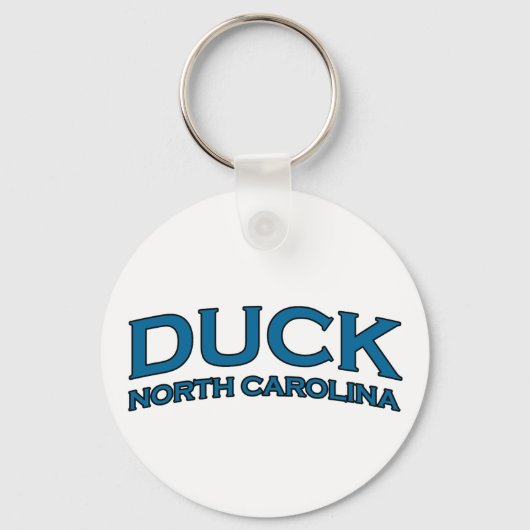Duck North Carolina Arch Text Logo Sleutelhanger (Voorkant)