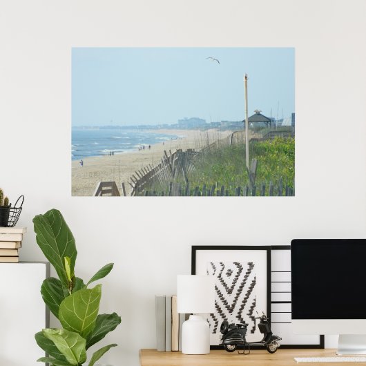 Duck North Carolina Coastline Poster (Thuiskantoor)