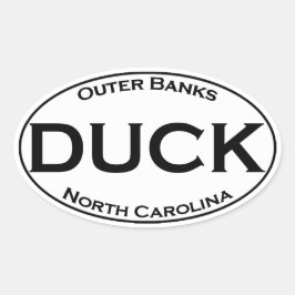 Duck North Carolina Oval Logo Ovale Sticker
