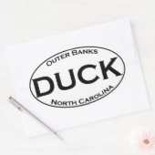 Duck North Carolina Oval Logo Ovale Sticker (Envelop)