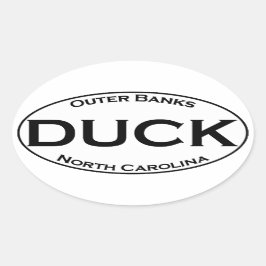 Duck North Carolina Oval Logo Ovale Sticker