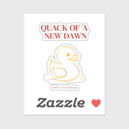 Duck of a New Dawn beroemd gemaakt door Silhouette Sticker