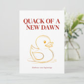 Duck of a New Dawn – Persoonlijke zonsopgang Friss Kaart (Staand voorkant)