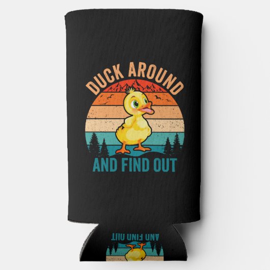 Duck omheen en ontdek het seltzer blikjeskoeler (Achterkant)